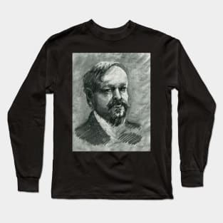 Claude Debussy - charcoal portrait Long Sleeve T-Shirt